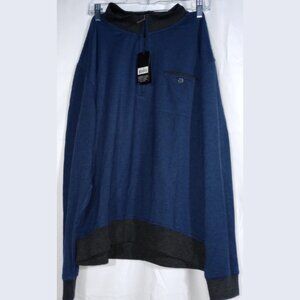NWT Pebble Beach Men’s Blue/Black 1/4 Zip Golf Pullover Size L